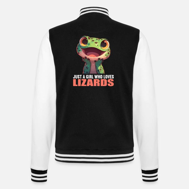Eidechsen Eidechse - College-Sweatjacke - Schwarz/Weiß