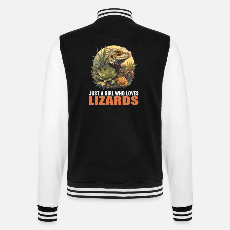 Eidechsen Eidechse - College-Sweatjacke - Schwarz/Weiß