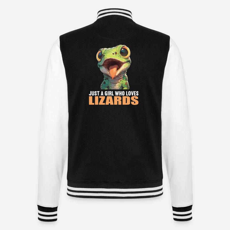 Eidechsen Eidechse - College-Sweatjacke - Schwarz/Weiß