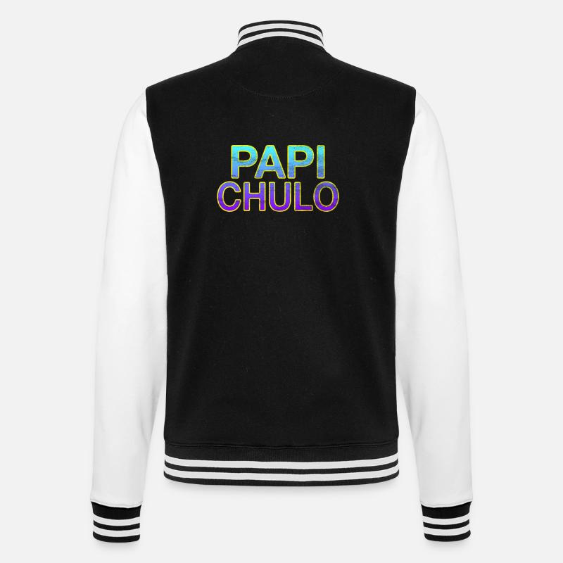Papi Chulo - Stylish lettering - College Sweat Jacket - black/white