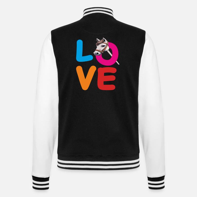 CHEVAL D’AMOUR - Veste Teddy - noir/blanc