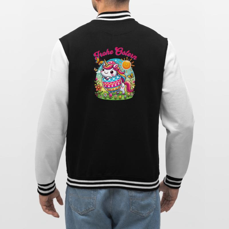 Easter Happy Easter Easter Bunny Easter Egg Spring College Sweat Jacket
