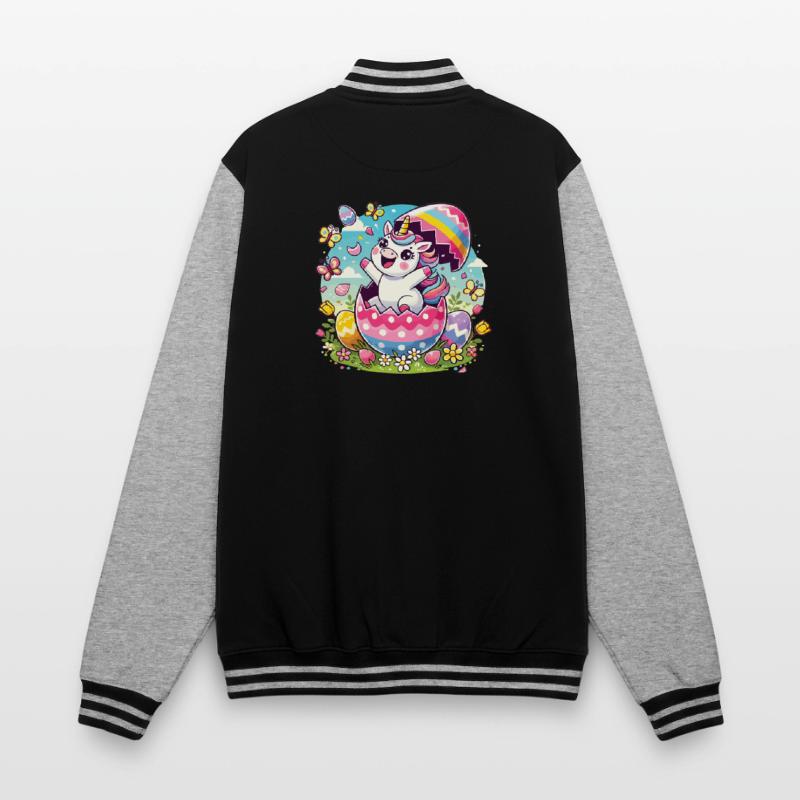 Easter Happy Easter Easter Bunny Easter Egg Spring College Sweat Jacket
