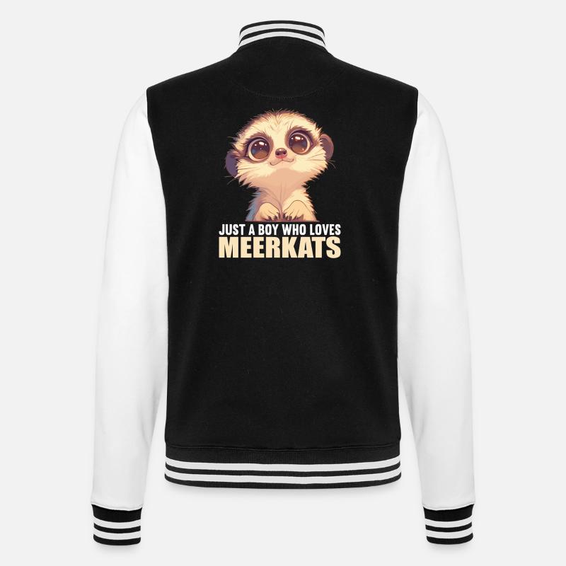 Meerkat Erdmännchen - College-Sweatjacke - Schwarz/Weiß