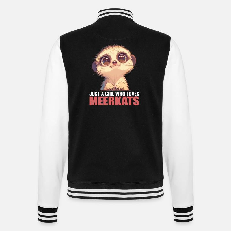 Meerkat Erdmännchen - Veste Teddy - noir/blanc