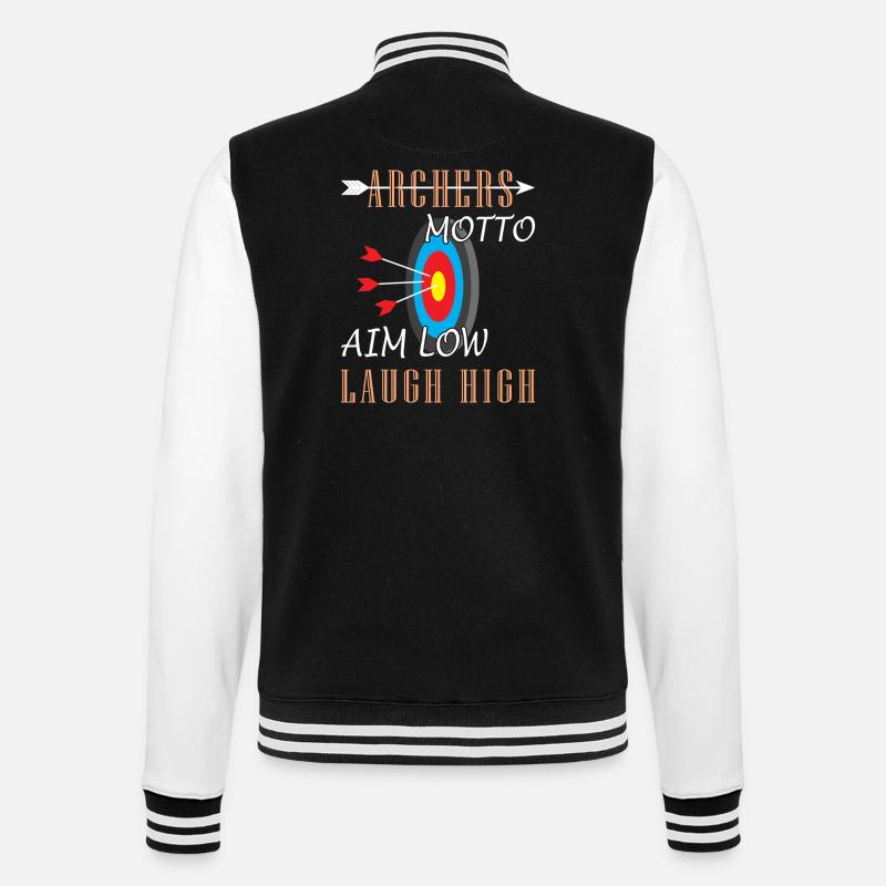 Bogenschießen Bogenschütze - College-Sweatjacke - Schwarz/Weiß