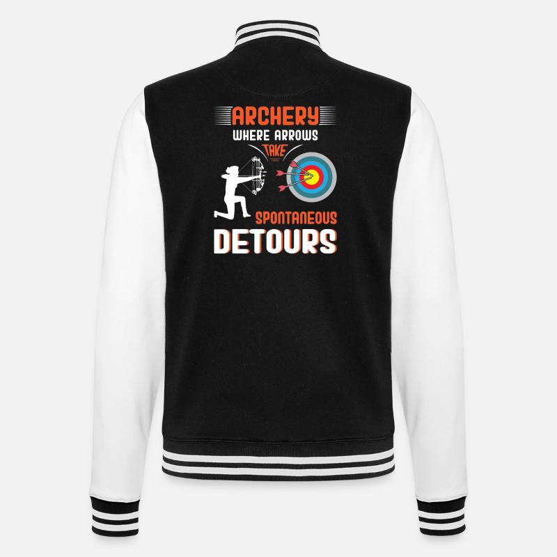 Bogenschießen Bogenschütze - College-Sweatjacke - Schwarz/Weiß