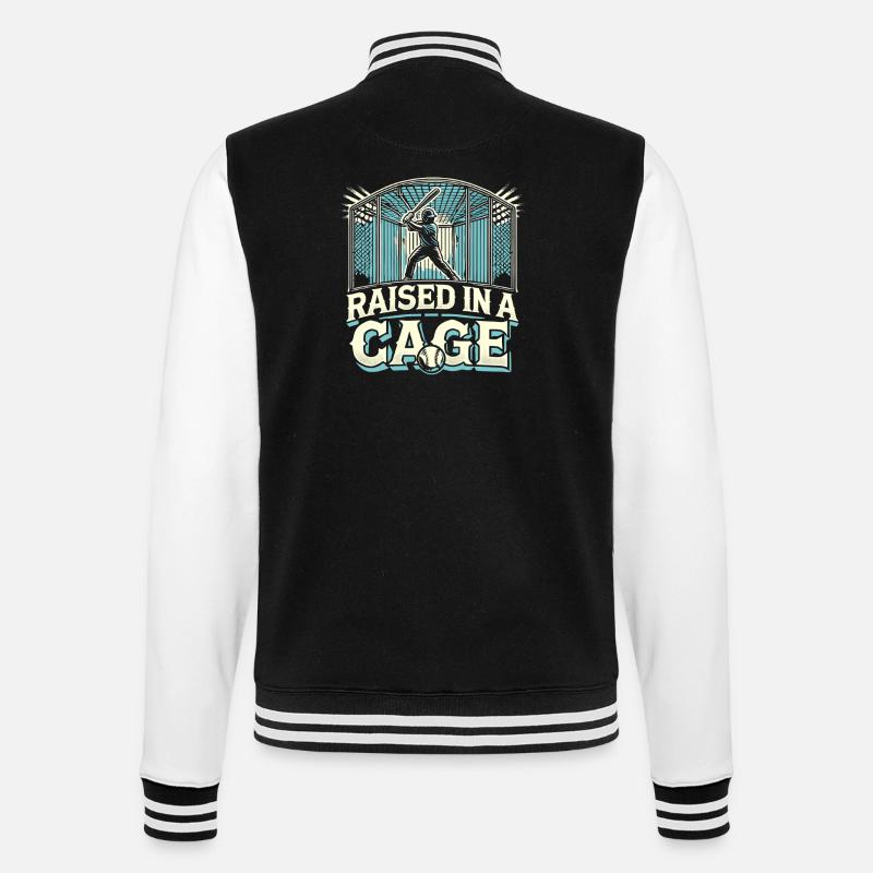 In einem Käfig aufgezogen - College-Sweatjacke - Schwarz/Weiß