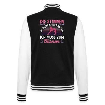 Turnen Mädchen Gymnastik Turnanzug Turnerin - College-Sweatjacke - Schwarz/Weiß - Hinten - Marisol (170cm)