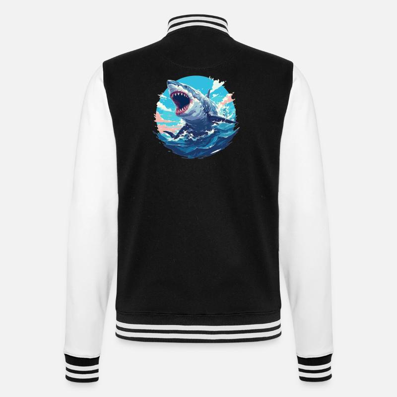 Requins Requin - Veste Teddy - noir/blanc