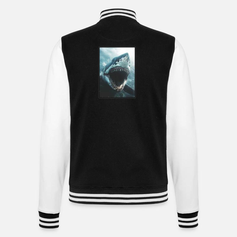 Sharks Shark - College Sweat Jacket - black/white