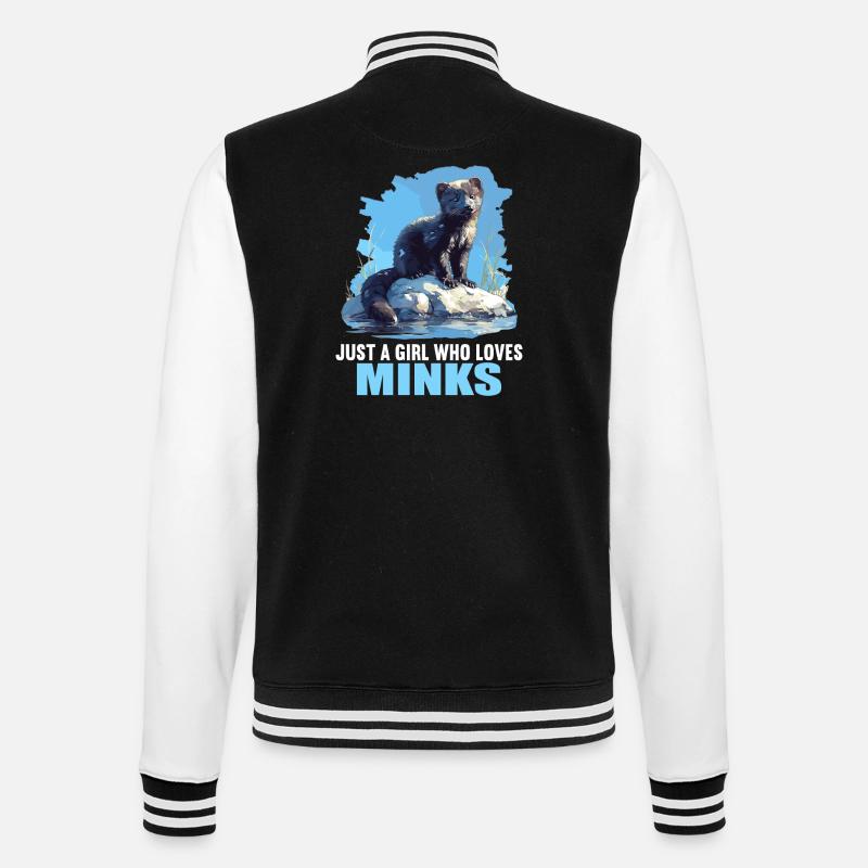 Nerze Nerz - College-Sweatjacke - Schwarz/Weiß