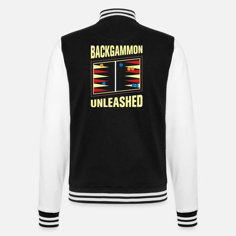 Backgammon Spiel - College-Sweatjacke - Schwarz/Weiß