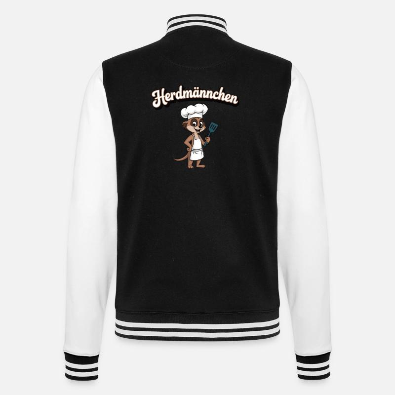 Herdmännchen Erdmännchen Wortwitz Koch - College Sweat Jacket - black/white