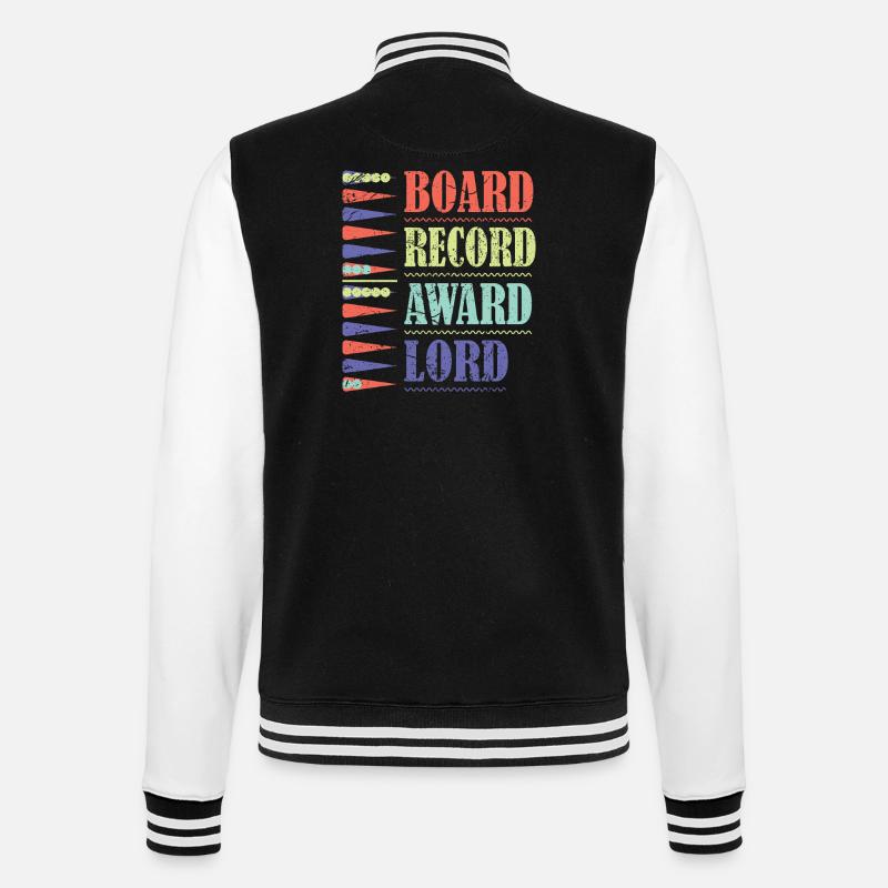 Backgammon Spiel - College-Sweatjacke - Schwarz/Weiß
