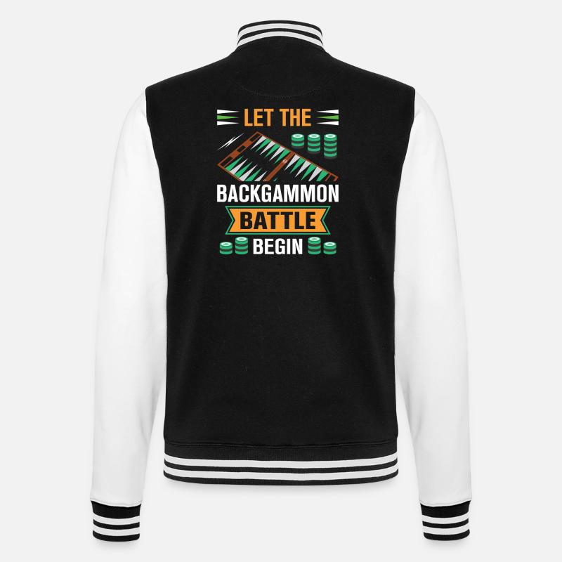 Backgammon Spiel - College-Sweatjacke - Schwarz/Weiß
