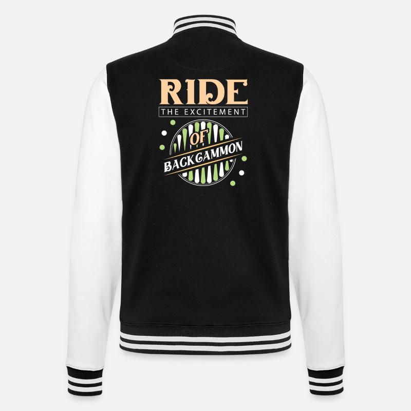 Backgammon Spiel - College-Sweatjacke - Schwarz/Weiß
