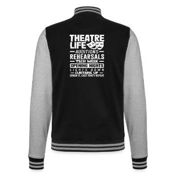 Musical Lover Théâtre Vie Rideau Levé - Veste Teddy - noir/gris chiné - Dos - Marisol (170cm)