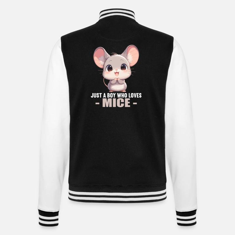 Mäuse Maus - College-Sweatjacke - Schwarz/Weiß