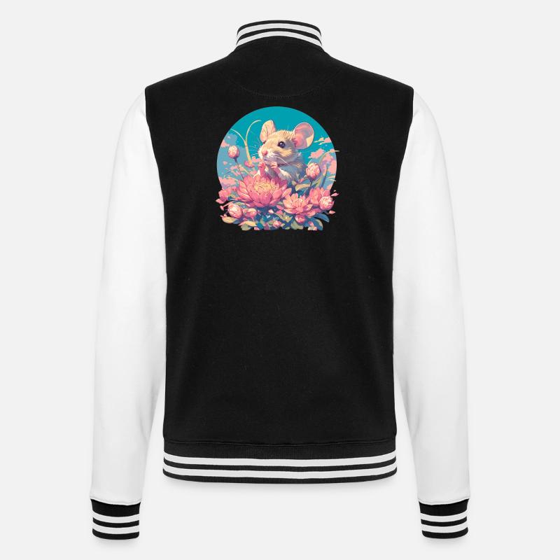 Mäuse Maus - College-Sweatjacke - Schwarz/Weiß