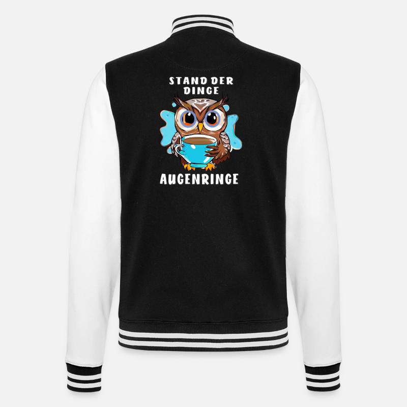 EULE STAND DER DINGE AUGENRINGE - College-Sweatjacke - Schwarz/Weiß