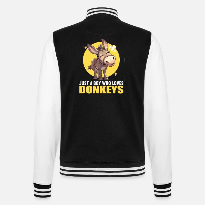 Donkey Esel - College Sweat Jacket - black/white