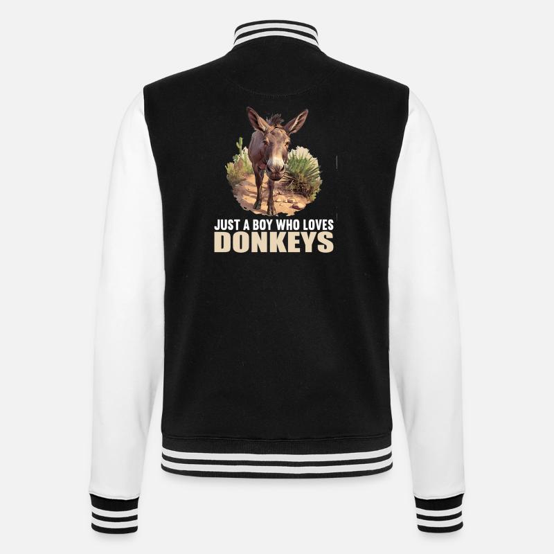Donkey Esel - College Sweat Jacket - black/white