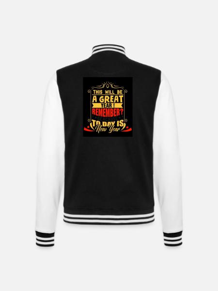 Newyear 10 - College Sweat Jacket - black/white