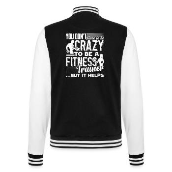 Fitness Trainer Crazy Fitness Trainer - College Sweat Jacket - black/white - Back - Marisol (170cm)