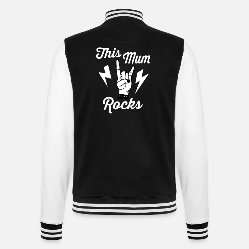Cette maman est géniale - Veste Teddy - noir/blanc