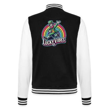 Saint-Patrick Lucky Vibes Arc-en-ciel - Veste Teddy - noir/blanc - Dos - Marisol (170cm)