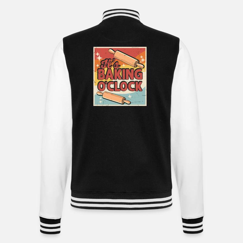 Baking Baker Bakery - College Sweat Jacket - black/white