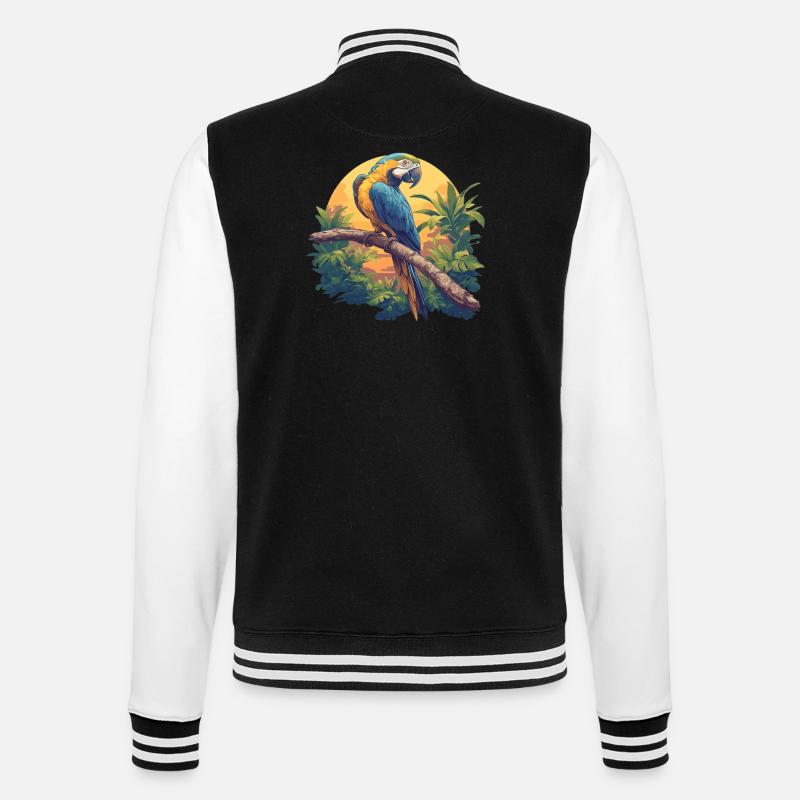 Parrot Parrot Parrot - College Sweat Jacket - black/white