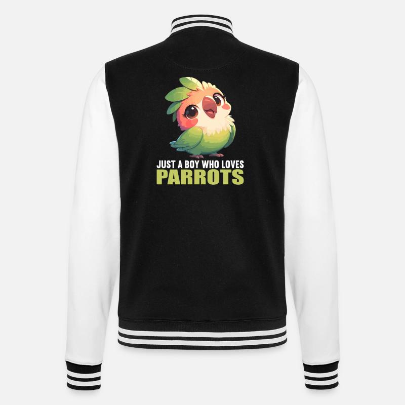 Parrot Parrot Parrot - College Sweat Jacket - black/white