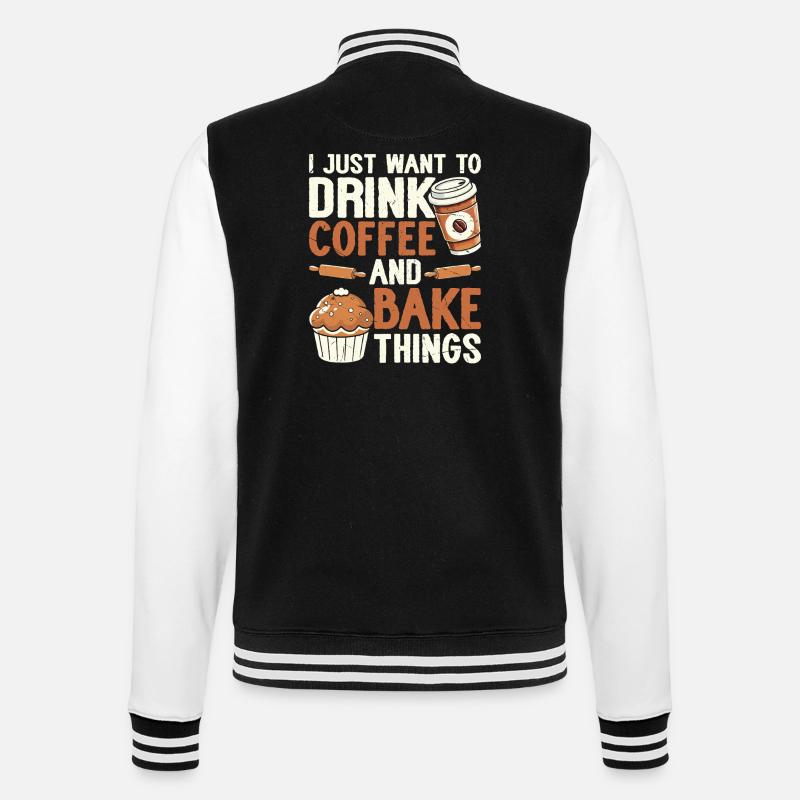 Baking Baker Bakery - College Sweat Jacket - black/white