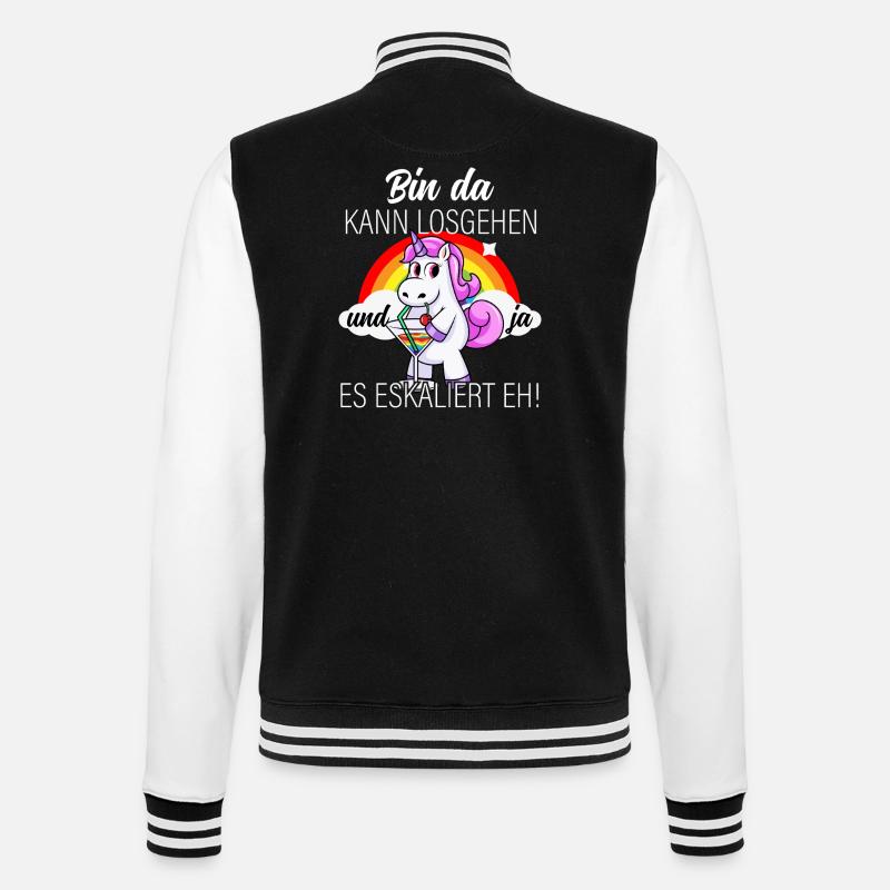 escalates anyway artboard 1 copy - College Sweat Jacket - black/white