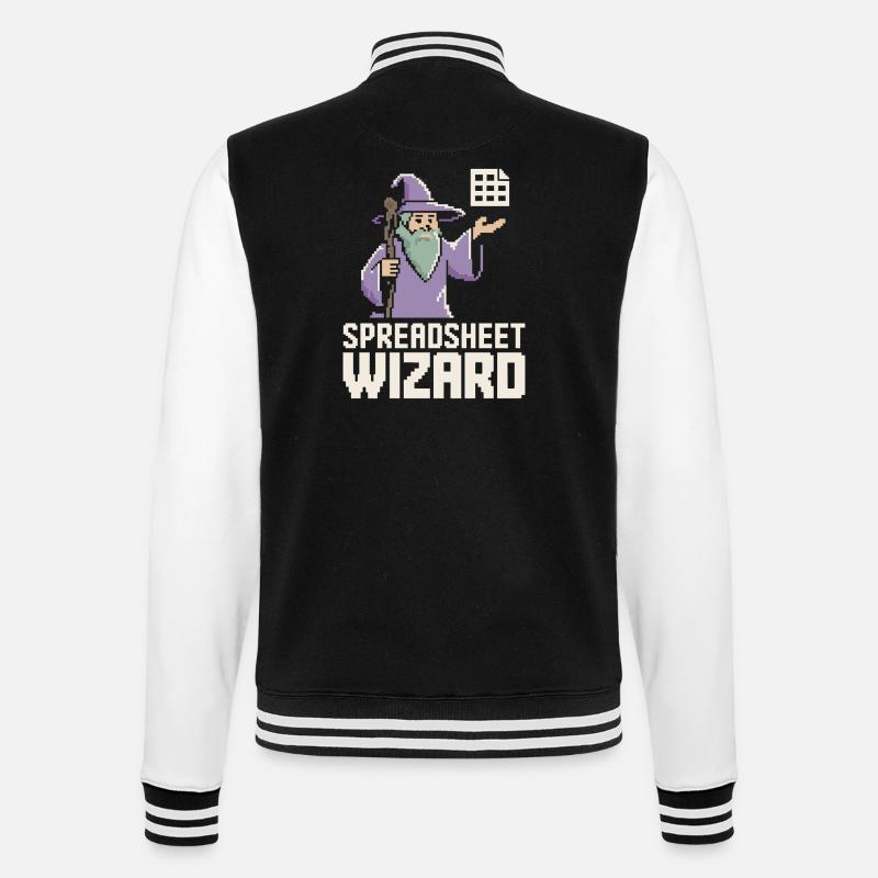 Tabellenkalkulations-Assistent Lustiger Controller Buchhalter - College-Sweatjacke - Schwarz/Weiß