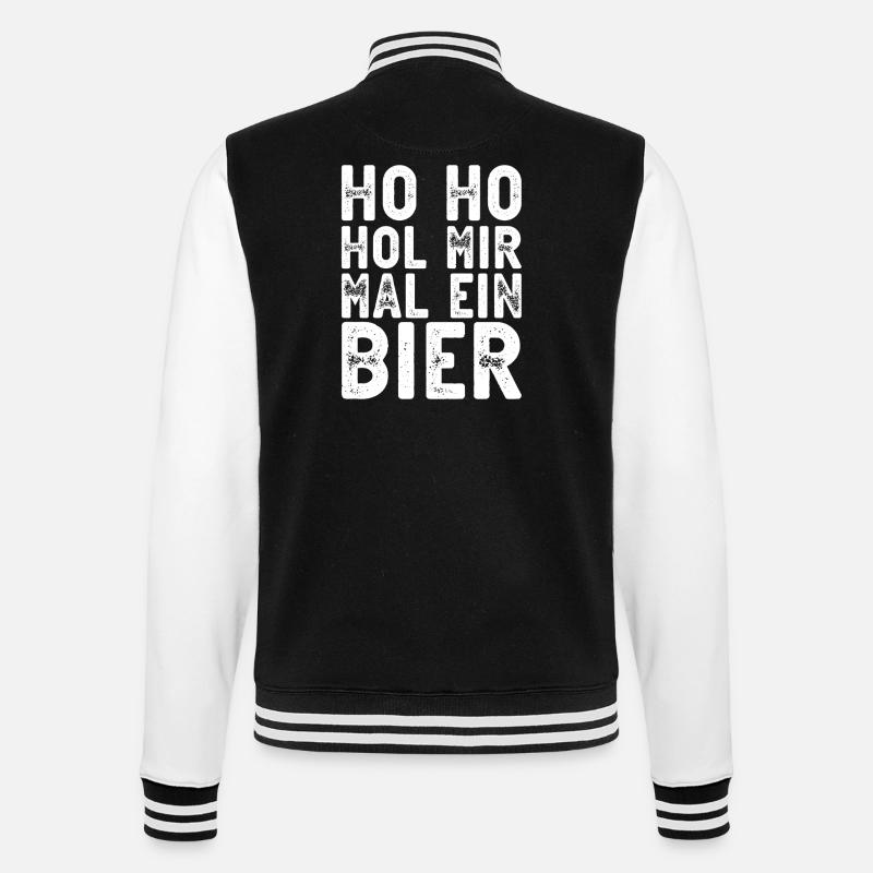 bier1 Zeichenfläche 1 - College-Sweatjacke - Schwarz/Weiß