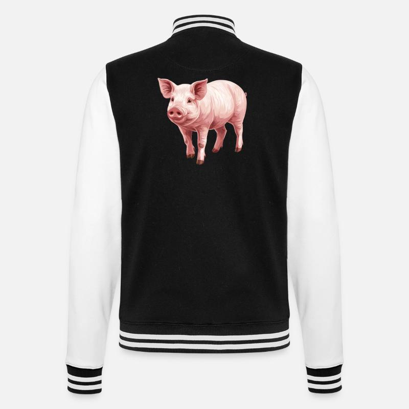 Cochon Cochon - Veste Teddy - noir/blanc
