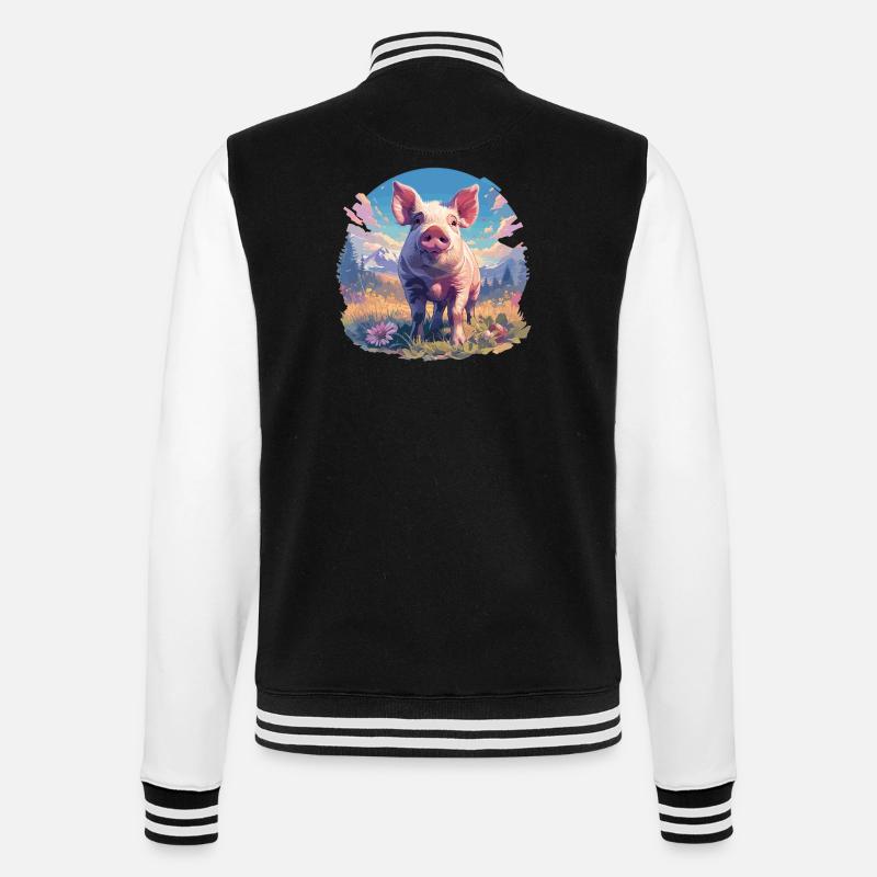 Cochon Cochon - Veste Teddy - noir/blanc