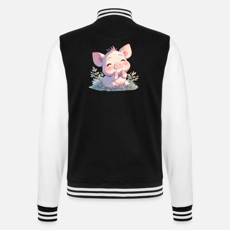 Cochon Cochon - Veste Teddy - noir/blanc
