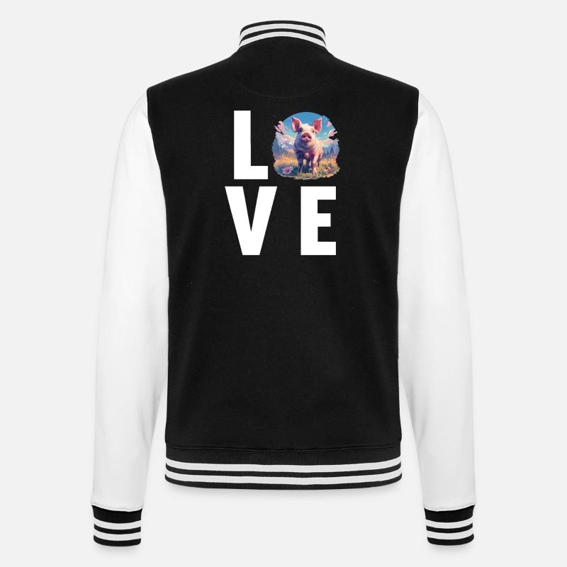 Cochon Cochon - Veste Teddy - noir/blanc