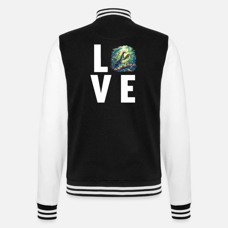 Praying mantises Praying mantis - College Sweat Jacket - black/white