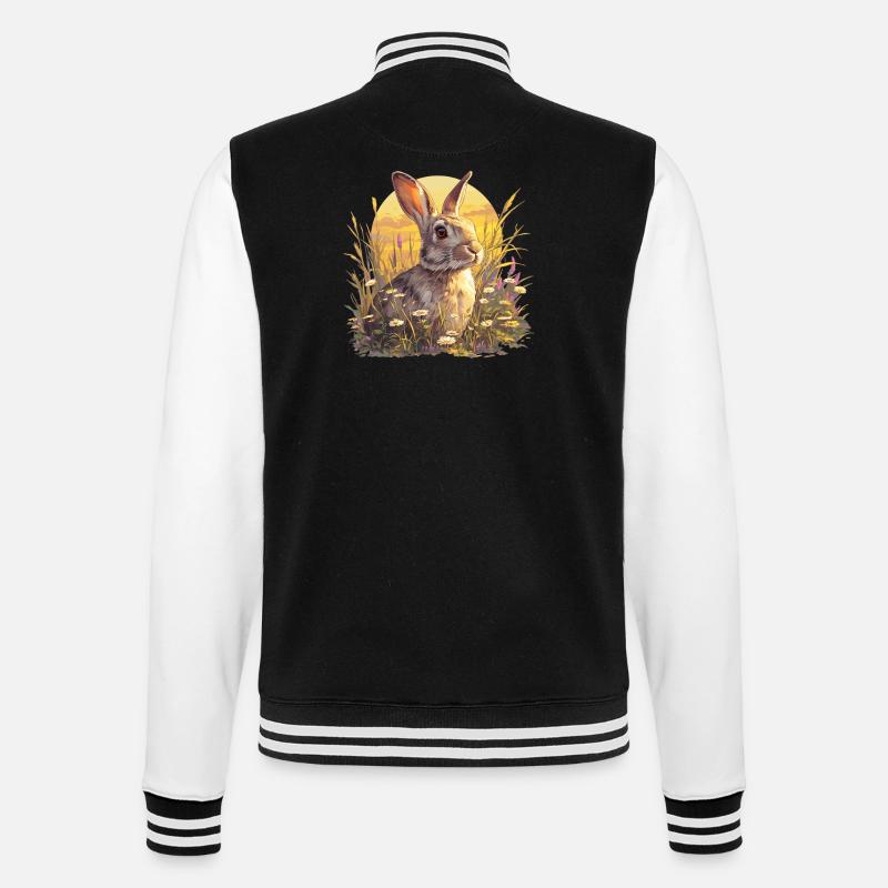 Bunny Bunny - College Sweat Jacket - black/white