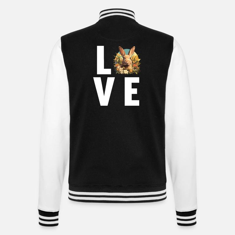 Bunny Bunny - College Sweat Jacket - black/white