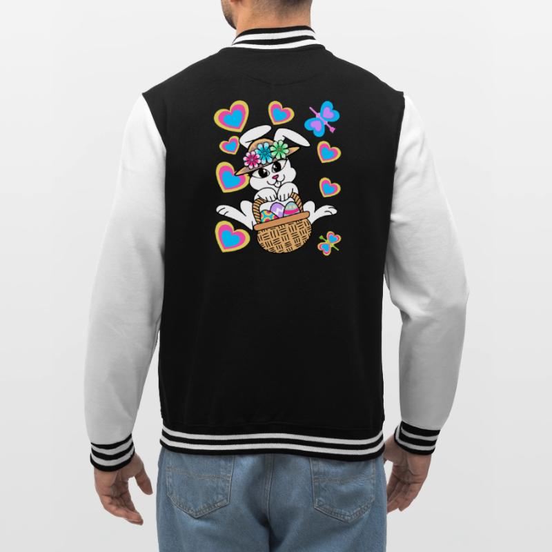 Easter Bunny Easter Bunny Eggs Easter Eggs Easter College Sweat Jacket