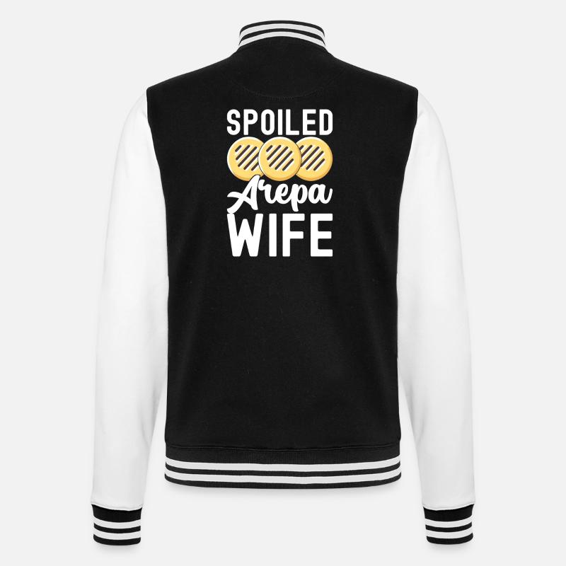 Venezuelan Arepas - College Sweat Jacket - black/white