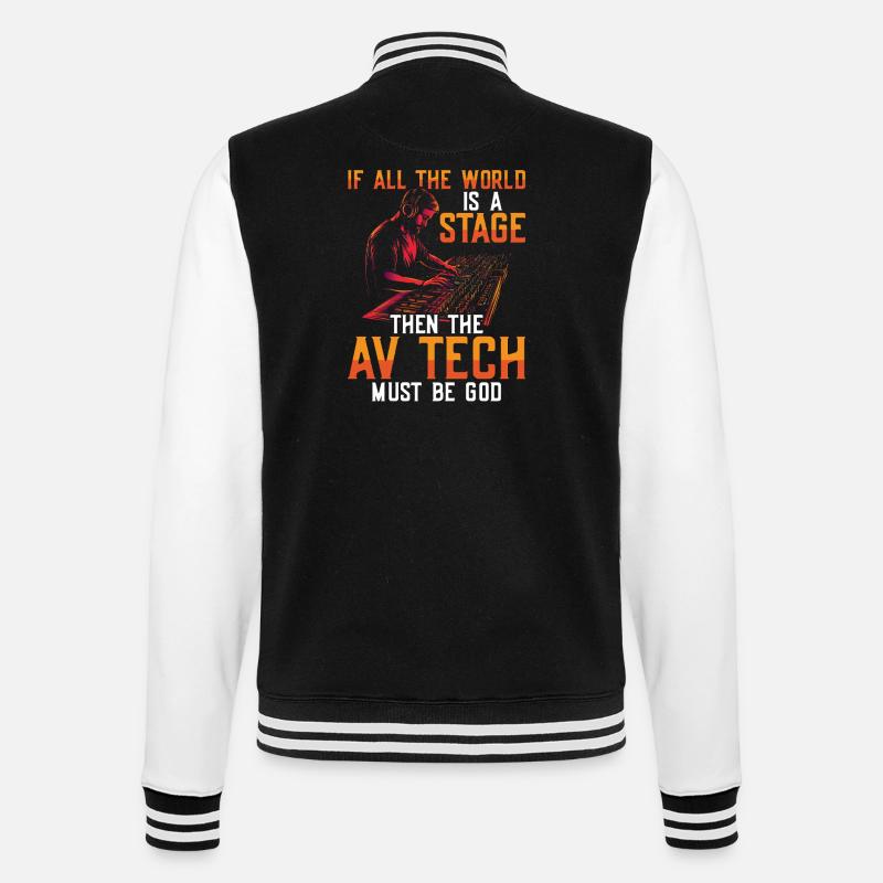 AV-Technik AV-Techniker Audiovisueller Techniker - College-Sweatjacke - Schwarz/Weiß