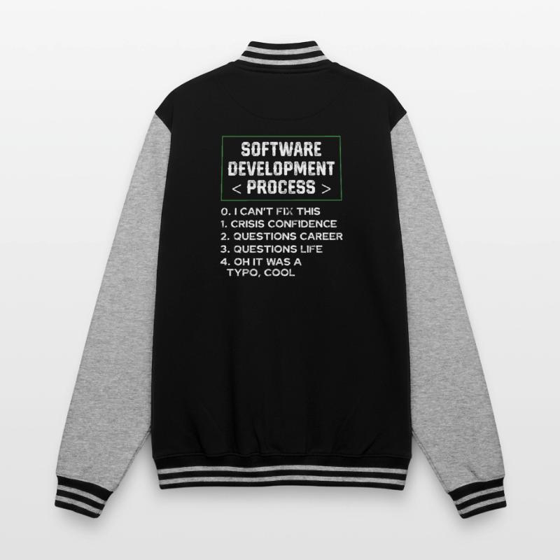Software Development Process Humor Programmer College Sweat Jacket