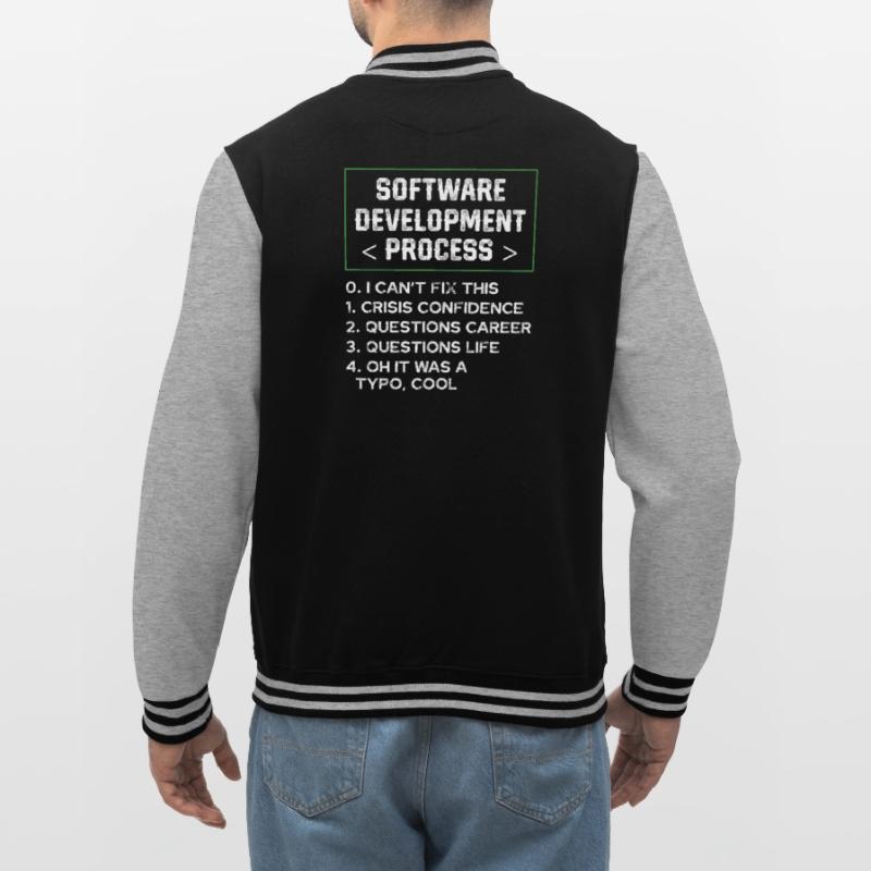 Software Development Process Humor Programmer College Sweat Jacket